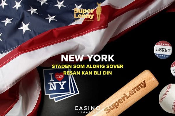 Superlenny casino vinn resa till New York, USA-flagga