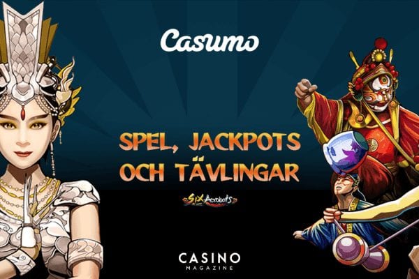 Spel, jackpots och tävlingar hos Casumo