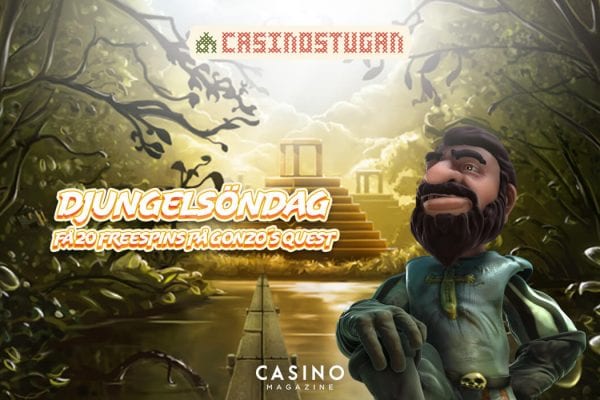 Casinostugan Gonzos quest spins banner djungel
