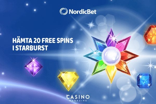 Spela hos NordicBet och få free spins i Starburst