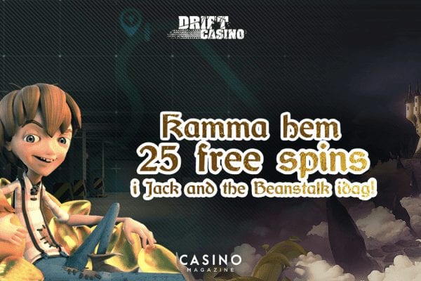 Drift casino kampanj banner casinomagazine