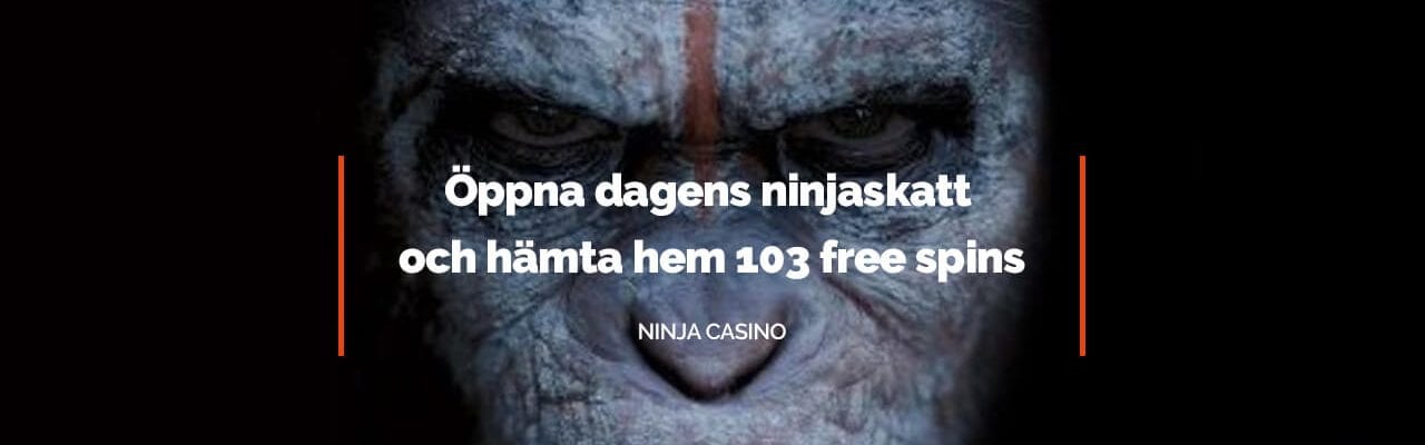 NinjaCasino bjuder in till 103 free spins idag