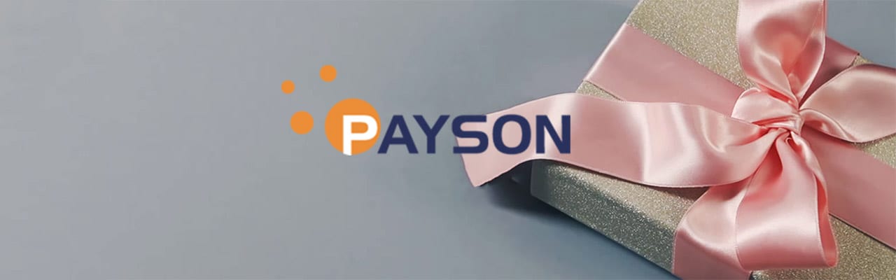 Payson betalningsmetod paket med rosa band banner